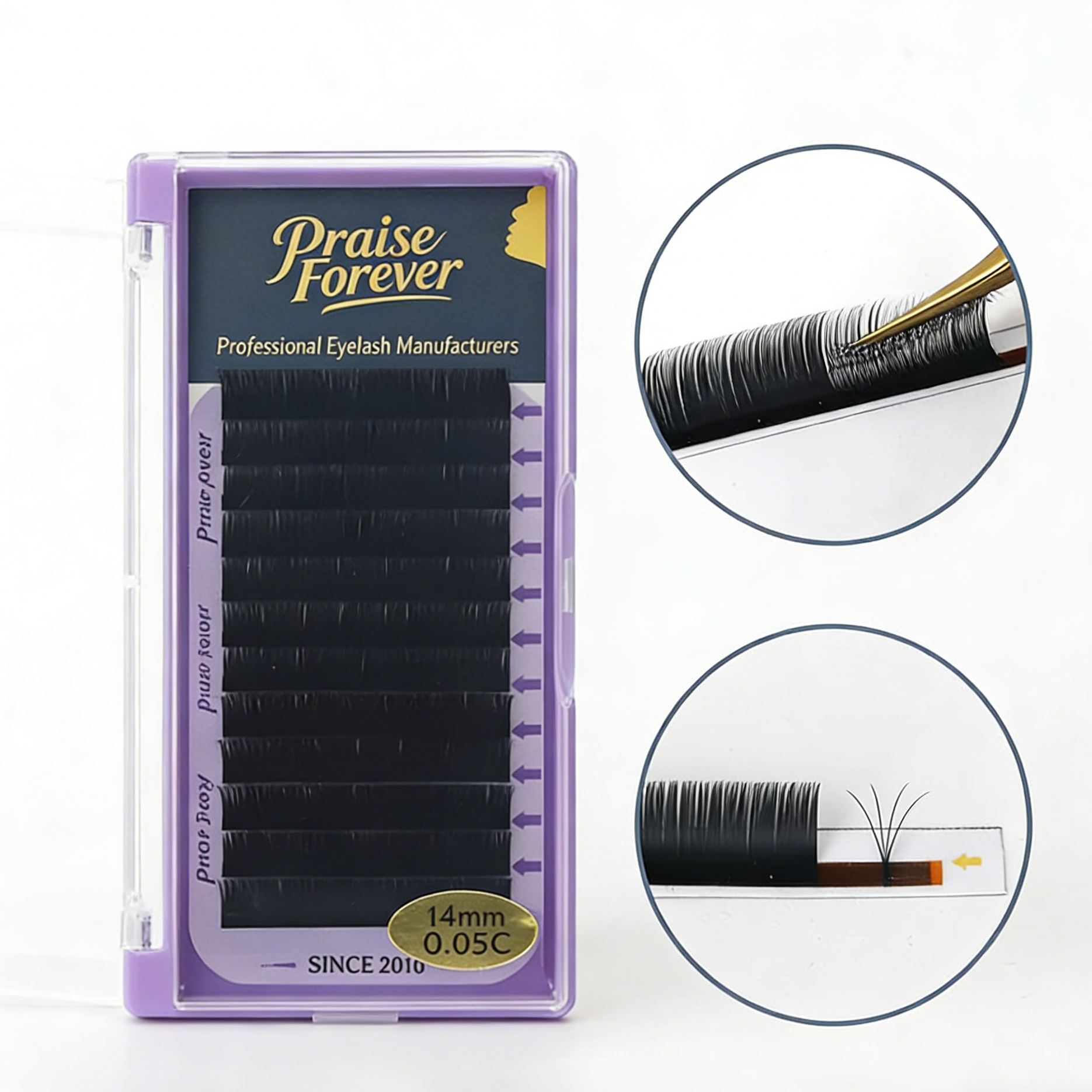 Praise Forever Camellia Eyelash Extension NO Glue at the Root of Lashes